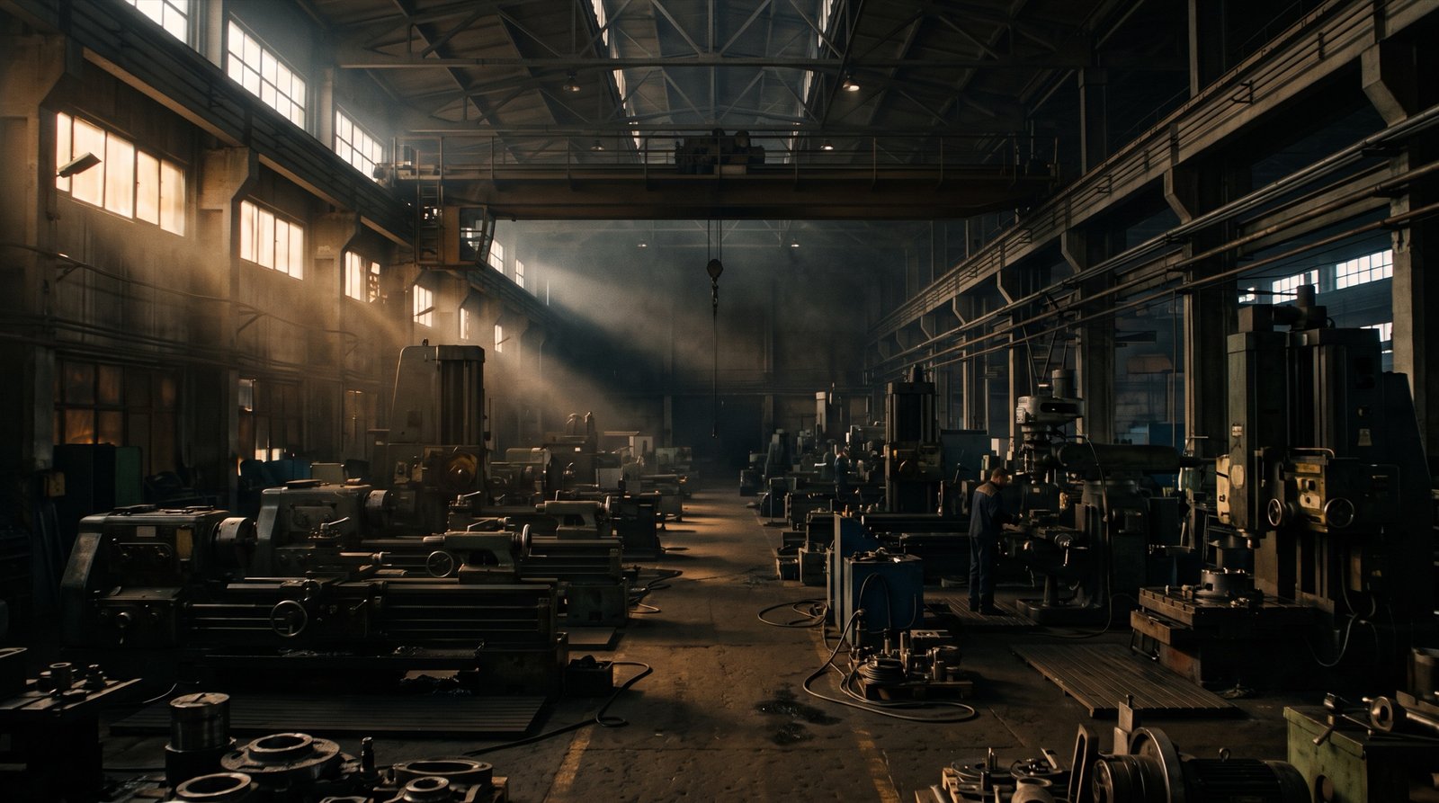 The KGEC machine shop floor